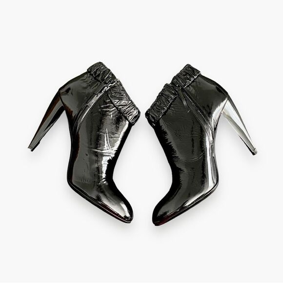 Burberry Patent Leather Heel Booties Designer Luxury Classic Timeless Boots - Picture 1 of 14